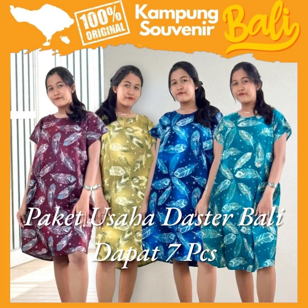 PAKET USAHA Daster Bali 7 Pcs Grosir Murah Ecer Campur Jual Daster Rayon Jumbo Baju Tidur