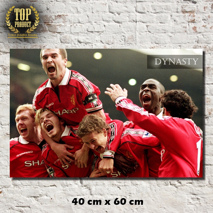 Poster Manchester United Legends 40cm x 60cm Roy Keane David Beckham Hiasan Dinding Kamar Tidur Ruan