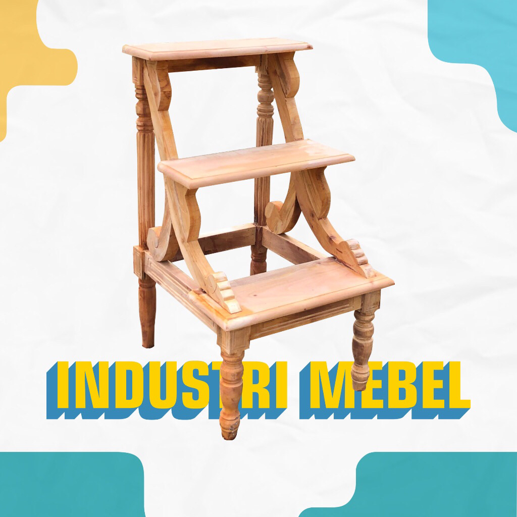 (CARGO) KURSI TANGGA ALPA MAHONI SOFA KURSI PELAMINAN DEKORASI TERAS RUMAH MAKAN CAFE VILA HOTEL STU