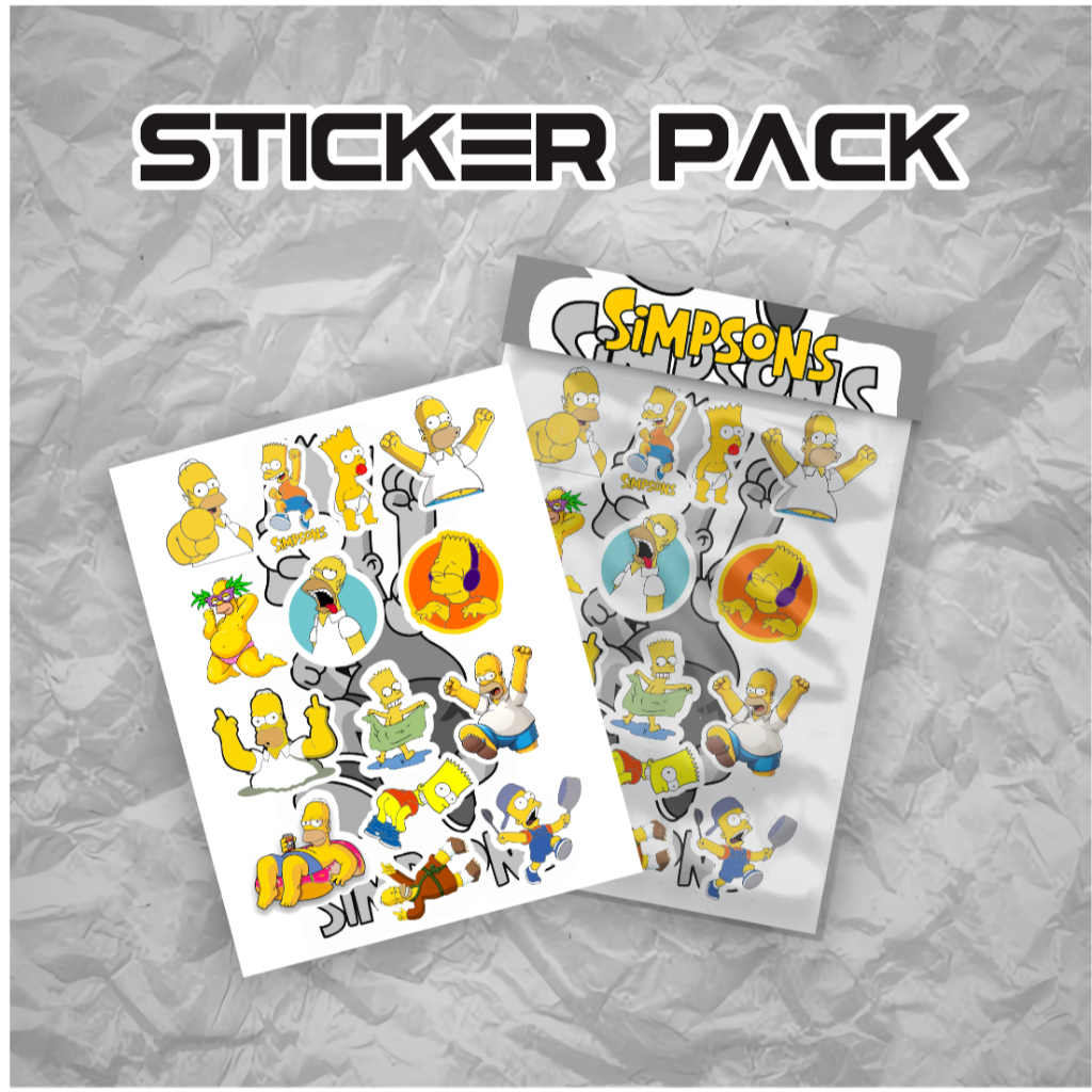 

Stiker Pack Kartun Homer Simpsons Aksesoris Hp Sticker Laptop Notebook Helm