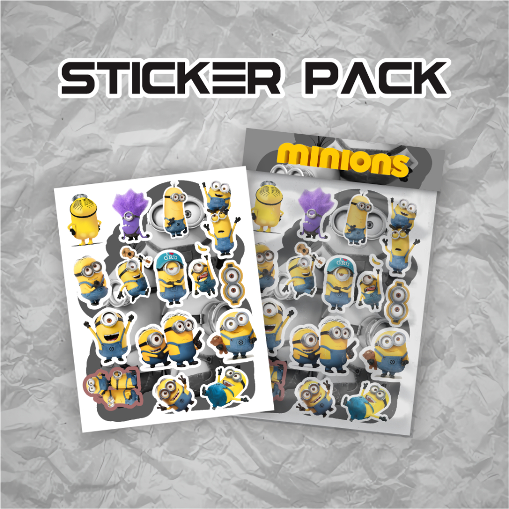 

Sticker MINION Box Karakter Anime Lucu Aesthetic Sticker Hp Sticker bahan graftac tahan air