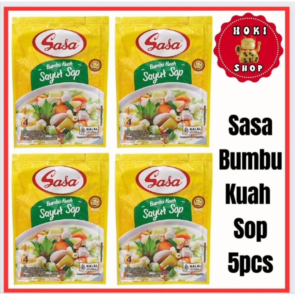 

Sasa Sayur Sop 5pcs 20gr / Bumbu Instan Sop / Bumbu Kuah Sayur Sop