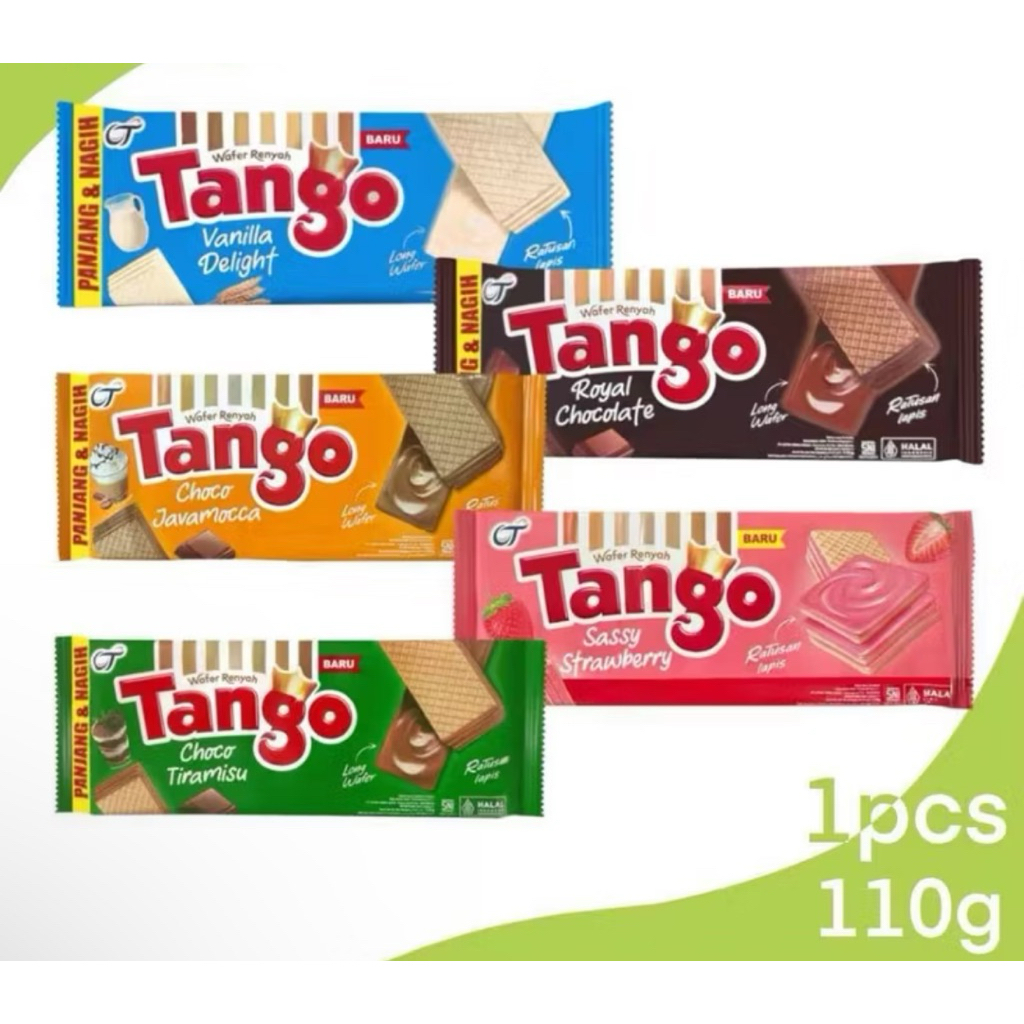 

Tango Wafer 110gram - Wafer Tango 110g - Wafer Tango Royal chocolate 110g - Wafer tango chocotiramisu 110g - Wafer tango vanilla delight 110g