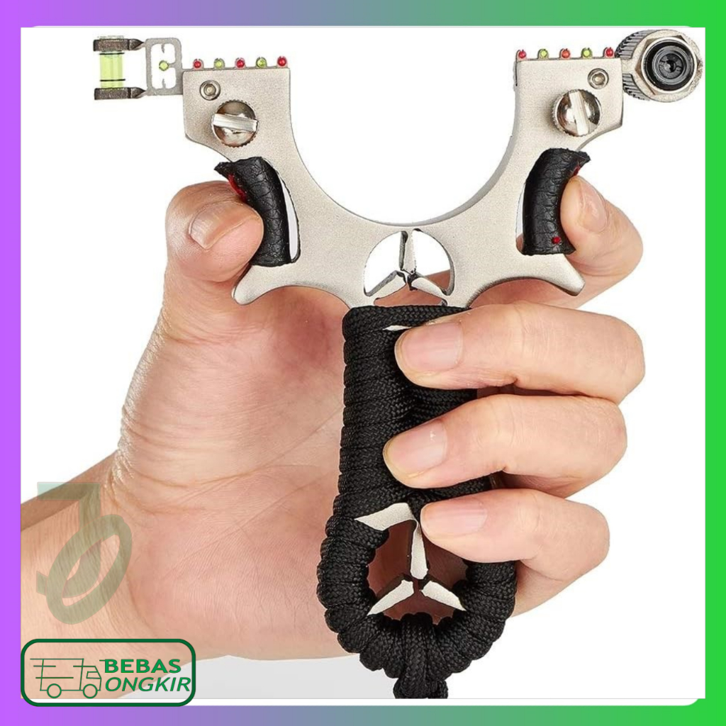 Ketapel Stainless Steel Dengan Laser Merah Power Full Slingshot TEAEGG JH8172