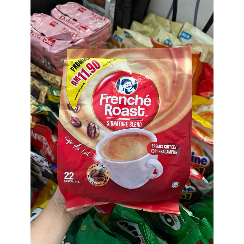 

frenche roast signature blend premix coffee / kopi pracampur isi 22 sachets