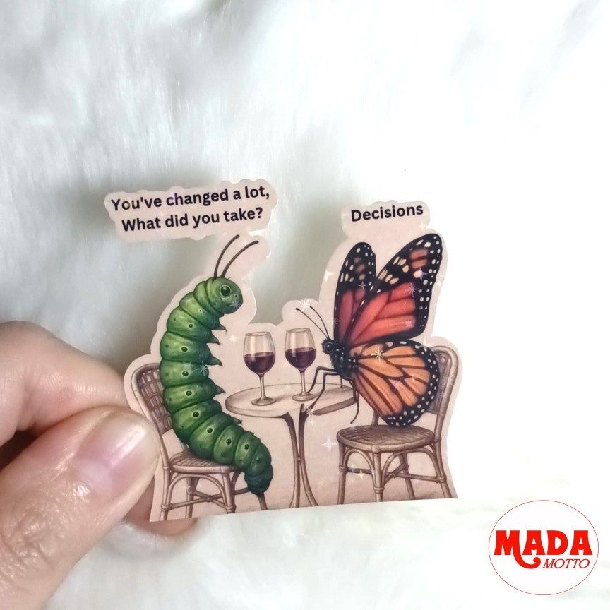 

METAMORFOSIS stiker vinyl waterproof laminasi glittery star | MADAmotto sticker