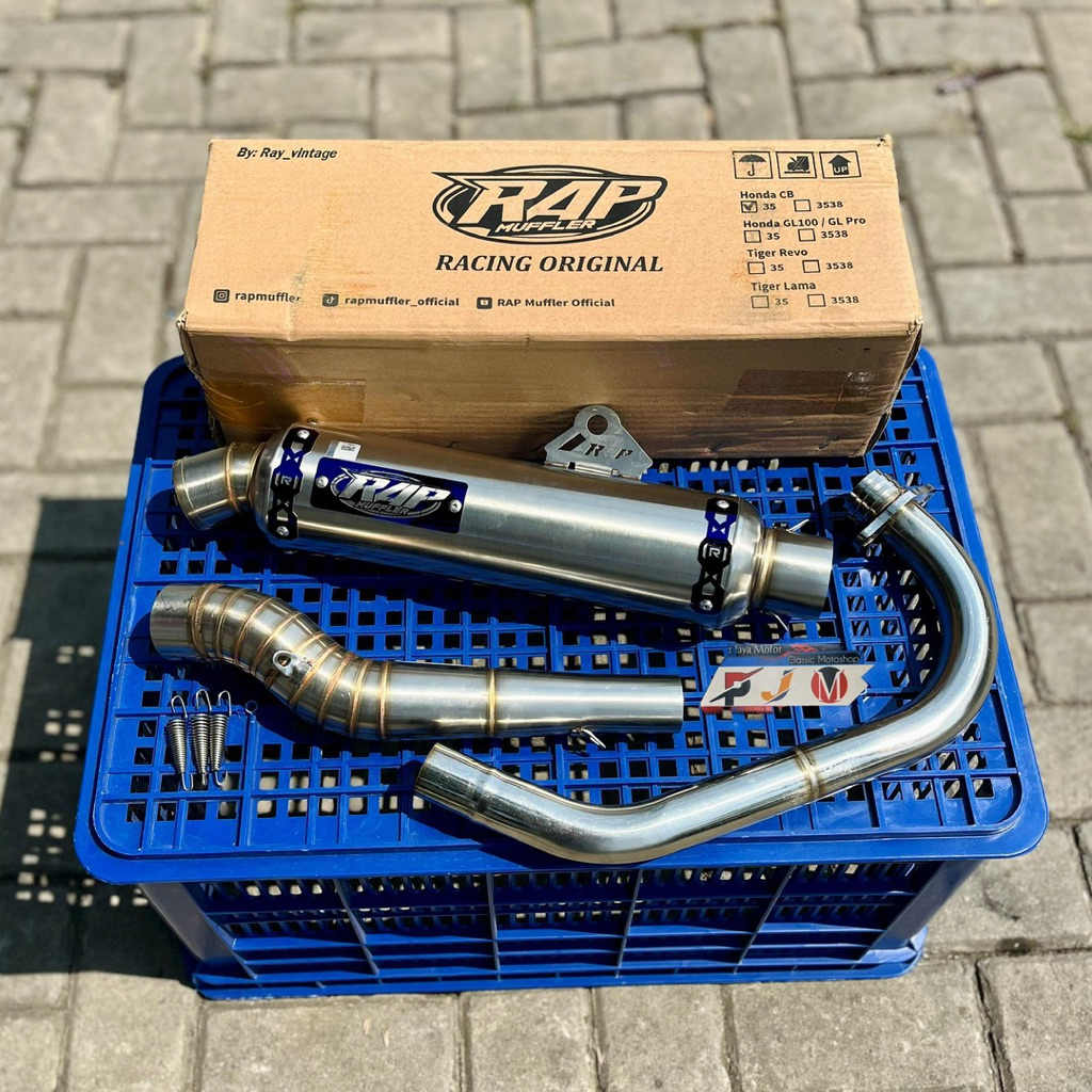 Knalpot Racing RAP Muffler Nalpot Kompetisi RAP Muffler Stainles 304 Model Titanium PNP CB GL MP GL 