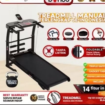 TREADMILL MANUAL TANPA LISTRIK SECOND
