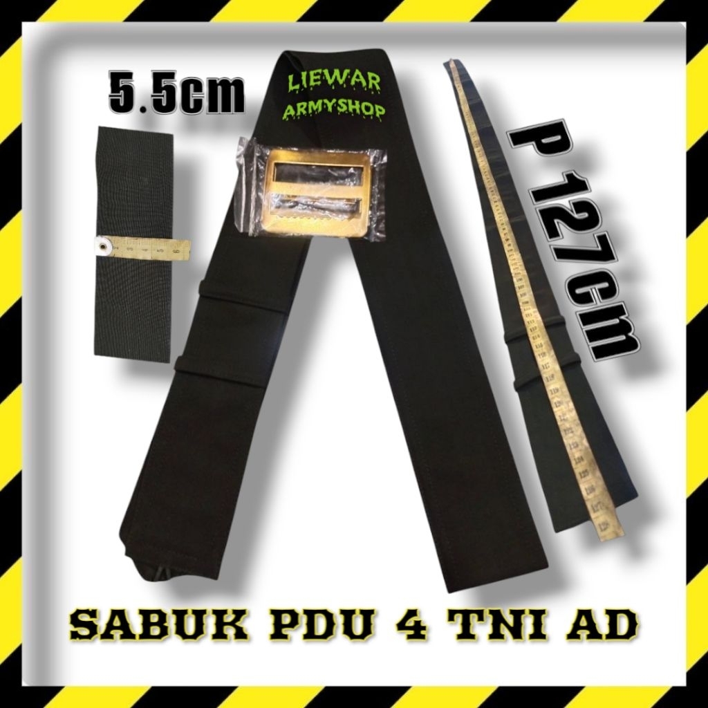 SABUK IKAT PINGGANG PDU 4 TNI AD HIJAU GELAP