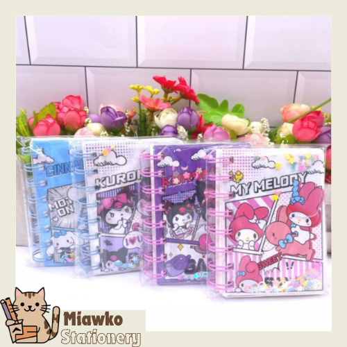 

Notebook Sanrio Mini Air Manik Glitter Buku Catatan 50 Lembar Lucu Cocok Untuk Nulis