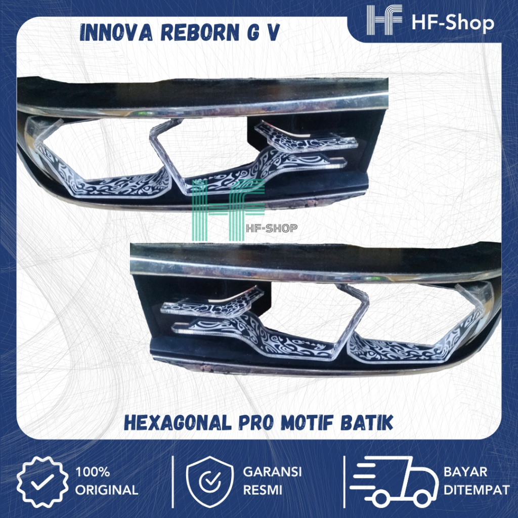 Hexagonal Pro Motif Batik - Slim Frame Innova Reborn G V | Custom Headlamp Innova Reborn Model Hexag
