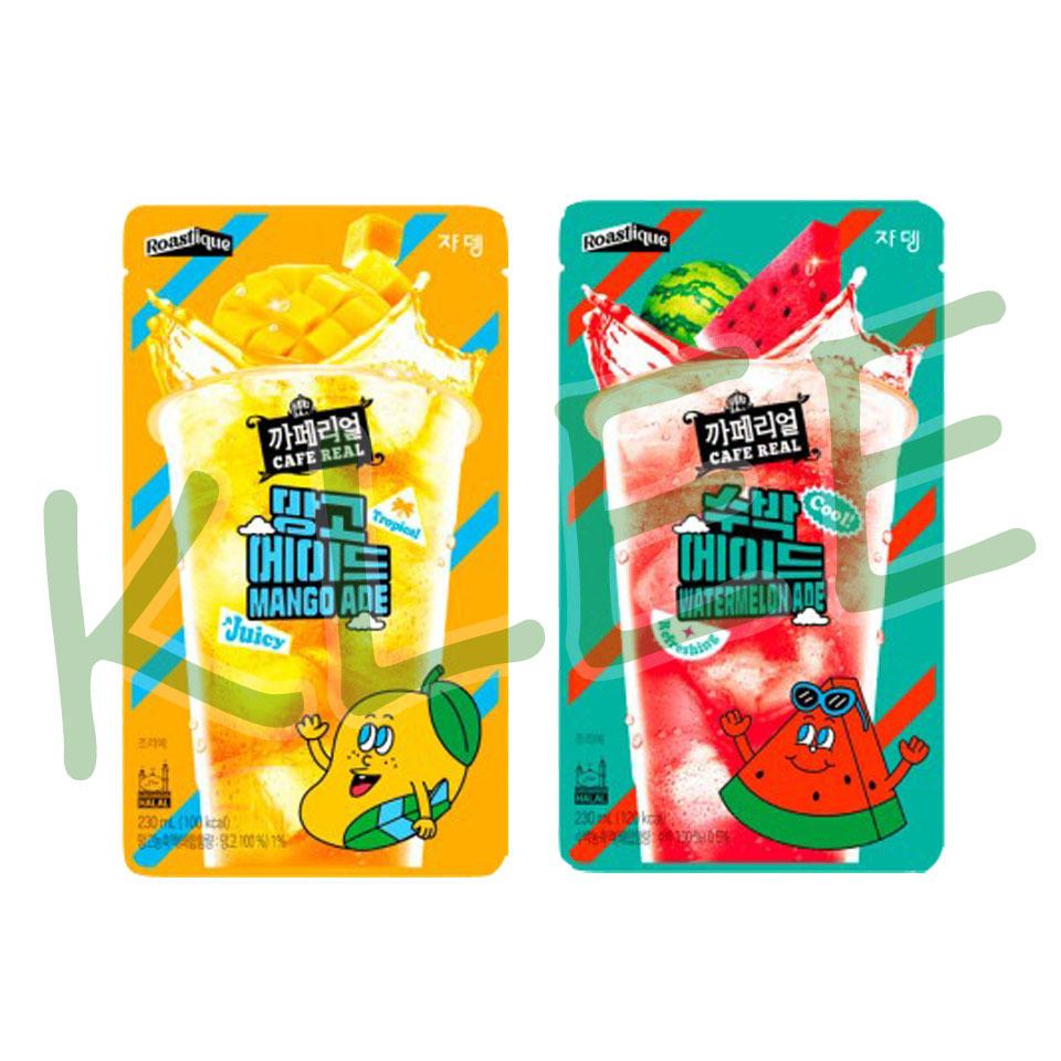 

JARDIN Korean Drink Pouch - Minuman Korea Berperisa Mangga Semangka - 쟈뎅 Jardin Roastique Mango Ade Watermelon Ade 230ml