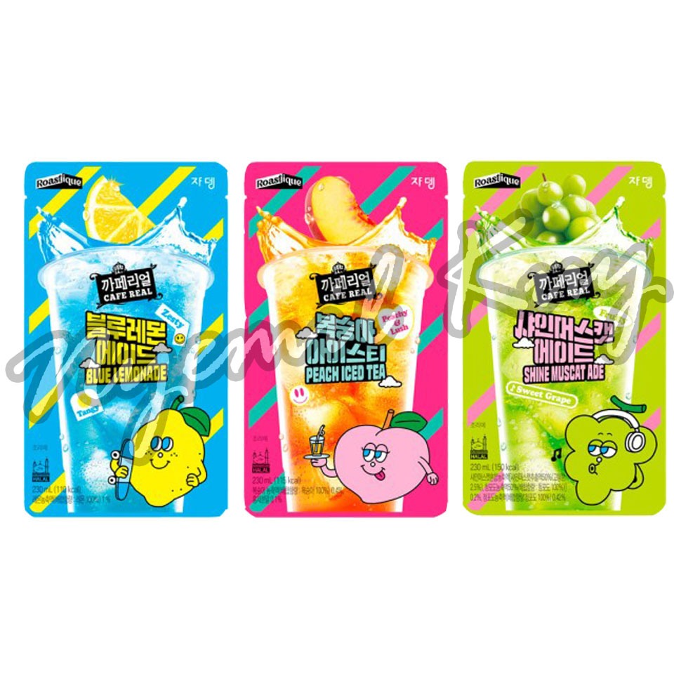 

JARDIN Korean Pouch Drink - 쟈뎅 Jardin Blue Lemon Ade Peach Iced Tea Shine Muscat Ade - Minuman Korea Berperisa Lemon Persik Anggur Putih 230ml
