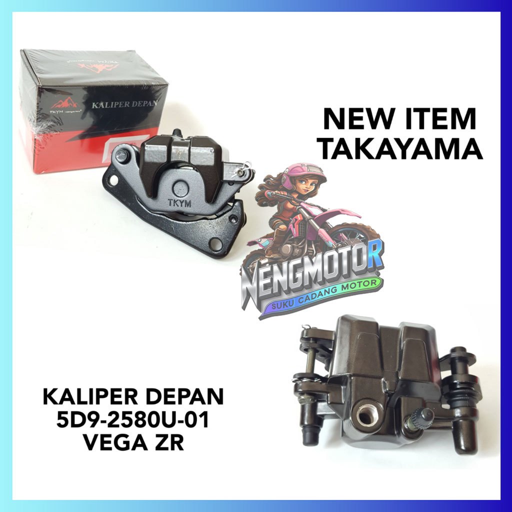 KALIPER DEPAN ONLY KALIPER CAKRAM DEPAN KEPALA BABI MOTOR MIO NEW 2008 VEGA ZR 5D9-2580U - TAKAYAMA 