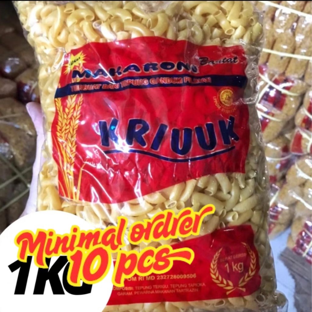 

MAKARONI BANTET MURAH / MAKRONI MURAH / MAKARONI MENTAH / MAKRONI BANTAT KUNING KRIUK 1 KG (minimal 10 pcs)