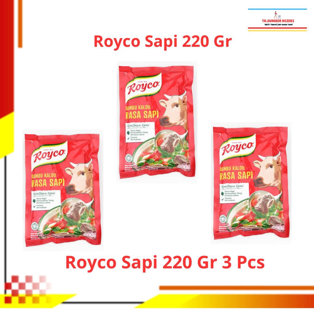 

[PAKET HEMAT ISI 3] Royco Bumbu Kaldu Penyedap rasa Sapi 220 Gr PROMO MURAH