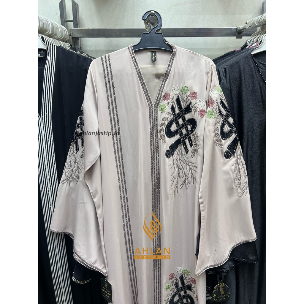 SET ABAYA MESIR FREE PASHMINA || ABAYA MESIR MOTIF $ BUNGA MEWAH || ABAYA IMPOR MESIR ORIGINAL