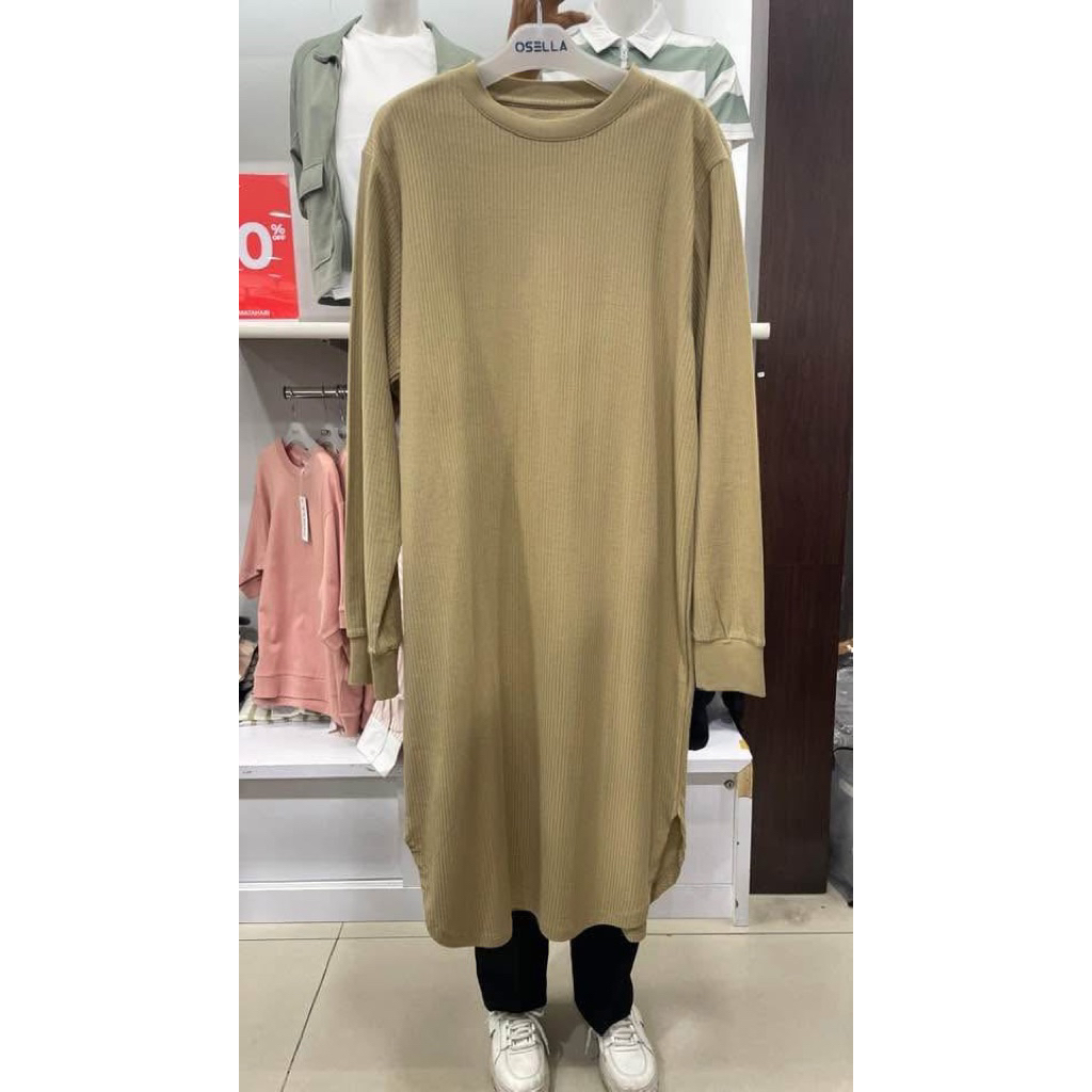 [NEW] Osella Naura Fancy Knit Midi Dress 21575006 | Dress Rajut Wanita Lengan Panjang