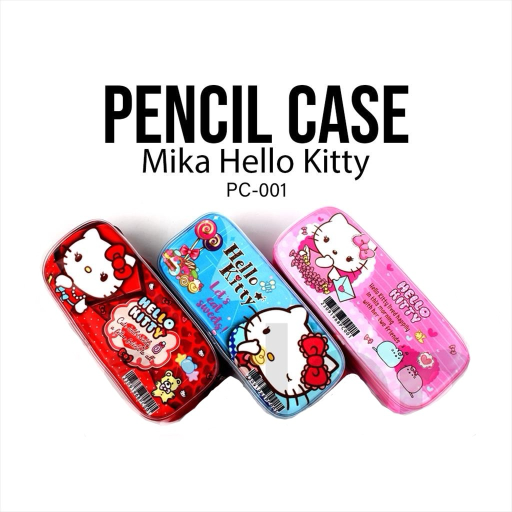 

KOTAK TEMPAT PENSIL KARAKTER ANAK / PENCIL CASE HELLO KITTY / KOTAK PENSIL MIKA RESLETING