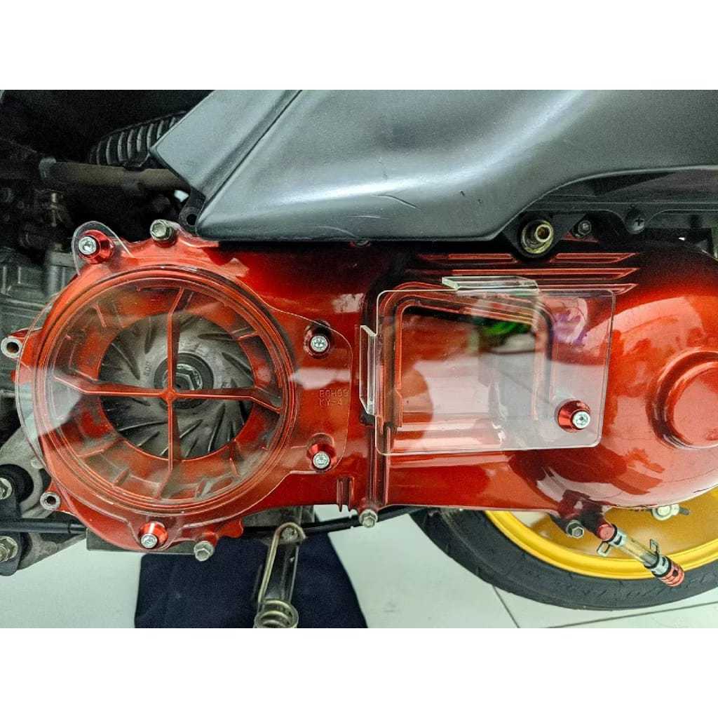 COVER PELINDUNG CVT NMX NEW AEROX NEW AKRILIK TRANSPARAN TUTUP CVT AEROX NEW / NMX NEW AKRILIK