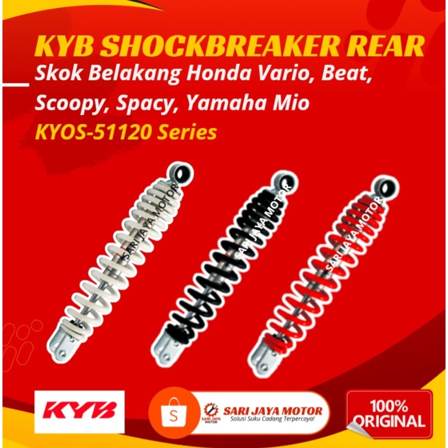 Shockbreaker Belakang KYB KYOS-51120 Vario Beat Scoopy Spacy Mio Original Skok Kayaba