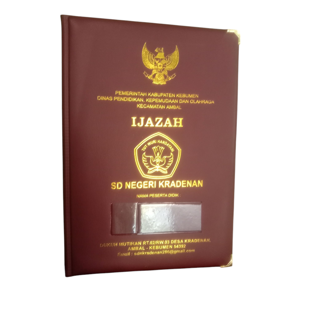 

MAP RAPORT / IJAZAH SD CUSTOM terbuat dari bahan kulit sintetis anti air isi 16 kantong pakai siku sudut