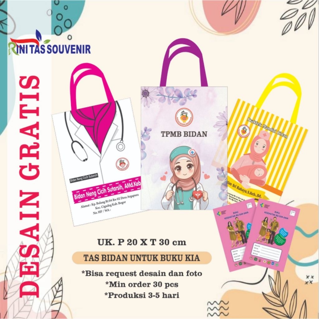 

Rinitassouvenir tas bidan kia 20*30