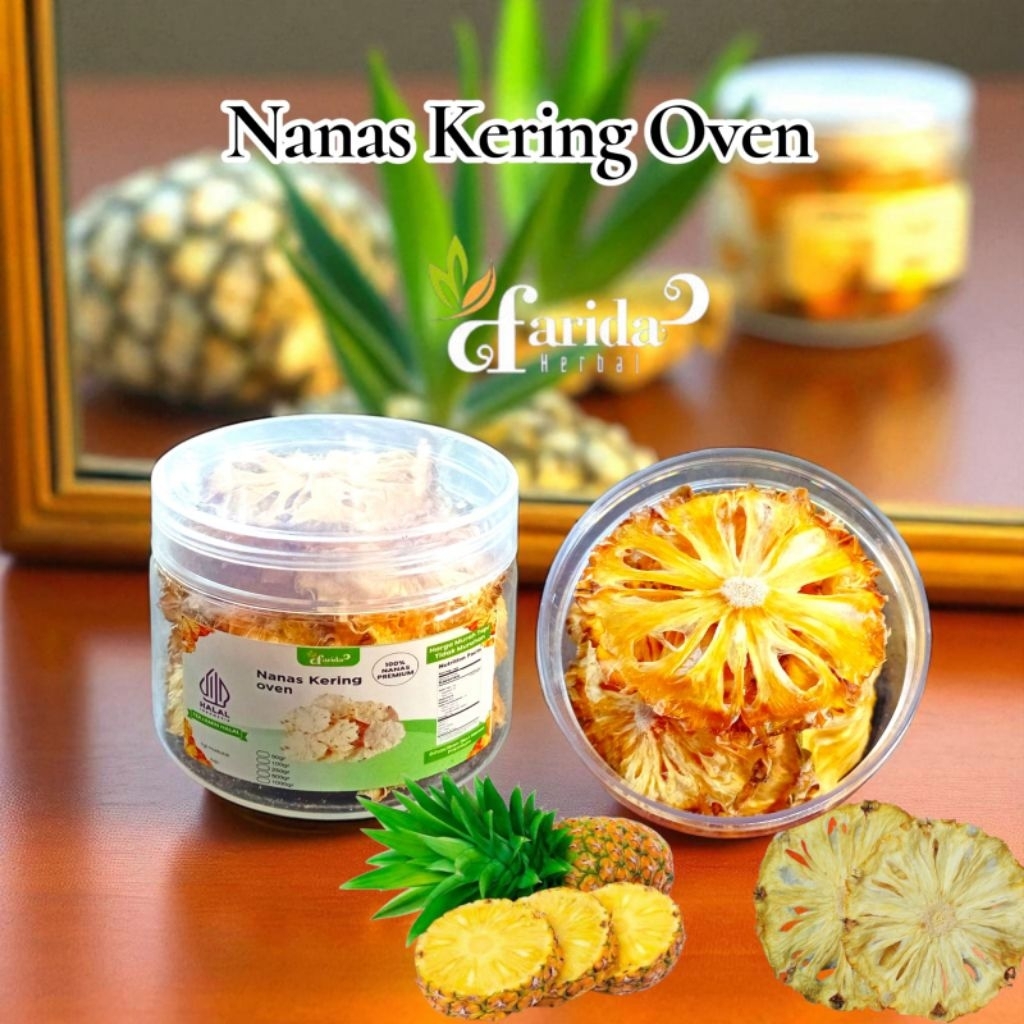 

Nanas Kering Oven 100Gram kemasan Toples,Dried Pineapple 100gram