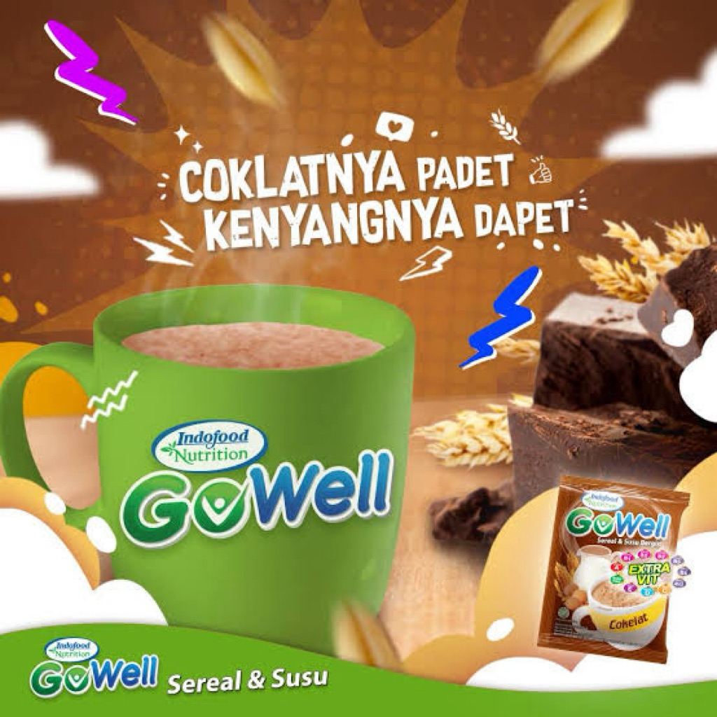 

30pcs-INDOFOOD NUTRION GOWELL SEREAL DAN SUSU 30g-COKELAT