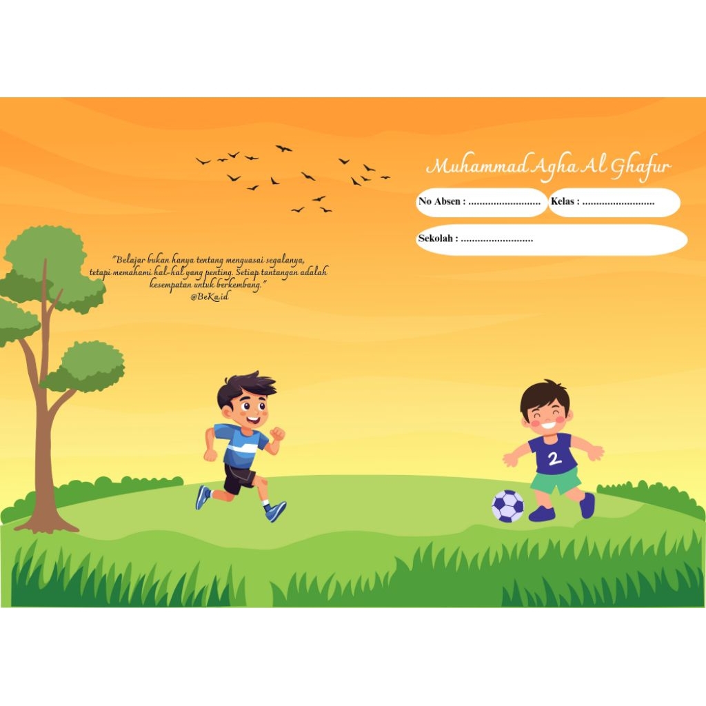 

Buku tulis custom anak bermain