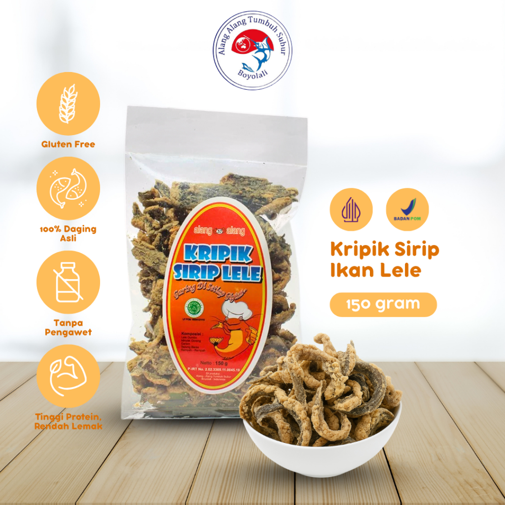 

Keripik Sirip Ikan Lele Rasa Original Cemilan Crispy Homemade 150gr