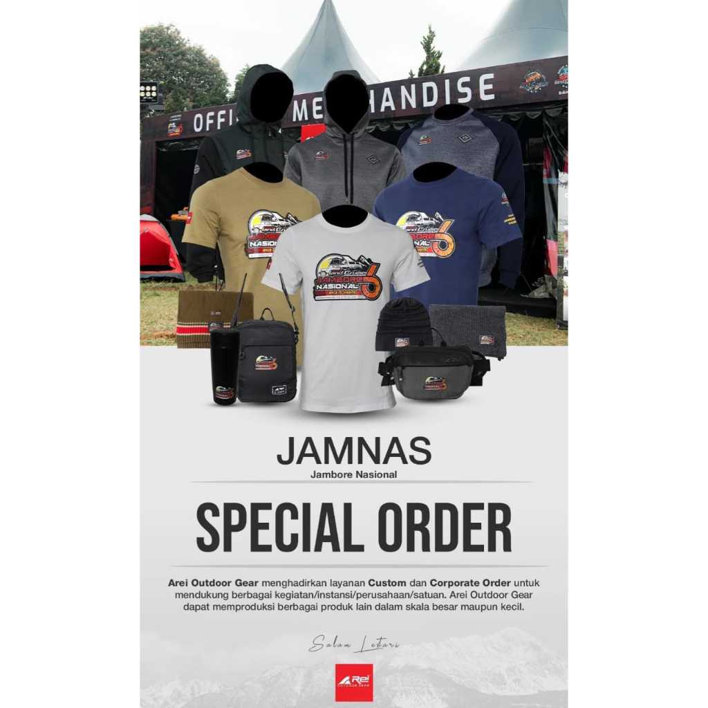 Kaos Lengan Panjang Pria Jam-Nas (Jambore Nasional) Navy Arei Outdoorgear