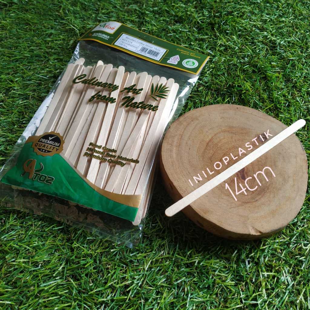 Stirrer Pengaduk Kopi Stick Bamboo Coffee Strirrer / Stik pengaduk kopi