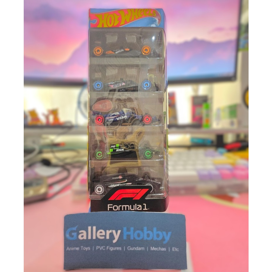 Hot Wheels Formula 1 ( F1 ) HotWheels 5 Pack - Mainan Mobil Balap seri Formula 1 dalam 1 paket isi 5