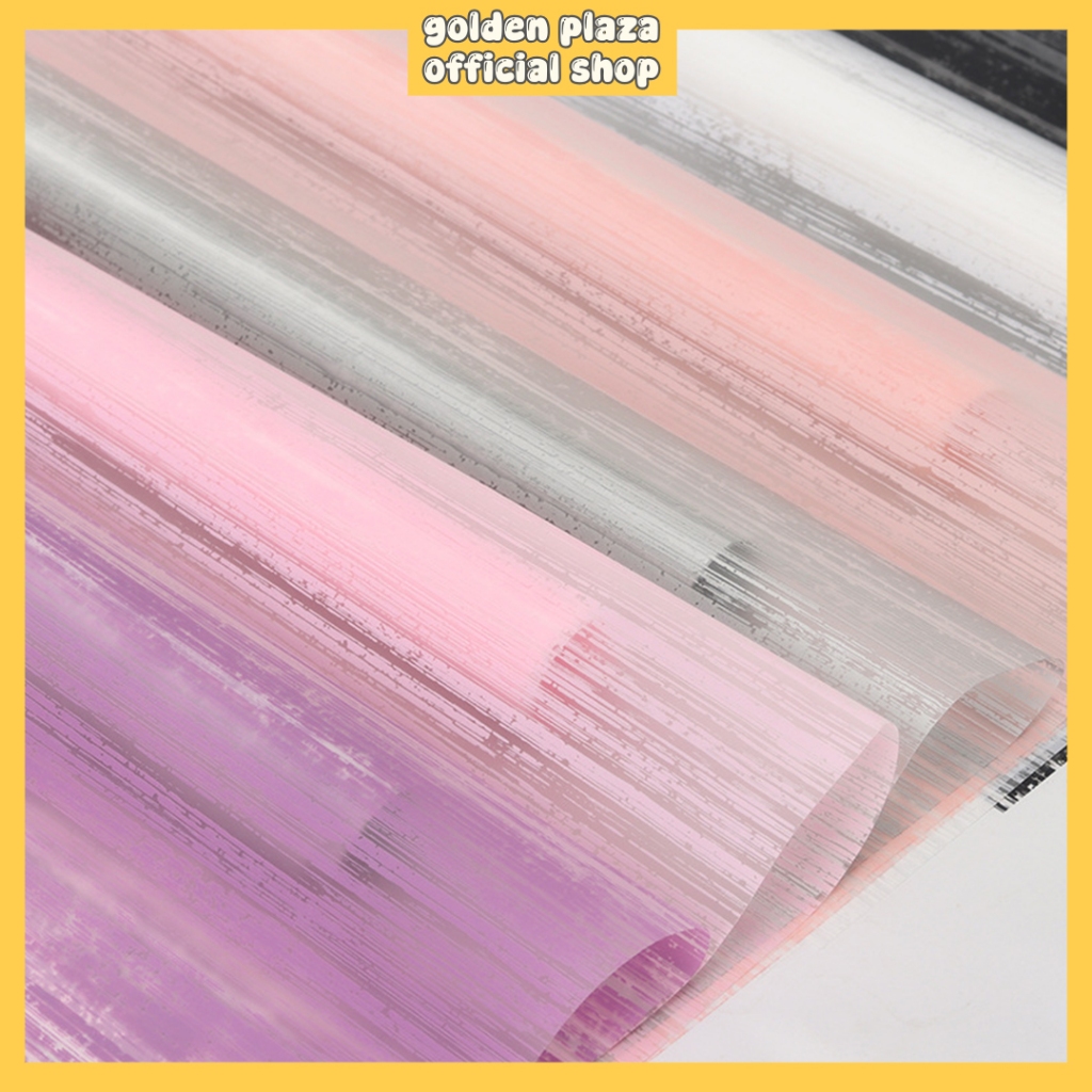 

(20 LEMBAR) Kertas Bunga Buket Garis Garis OPP Transparan Flower Wrapping Paper Cellophane Florist KB6083