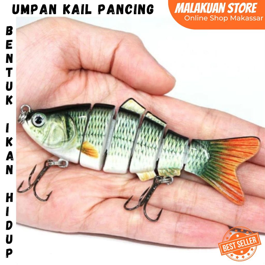Umpan Kail Pancing Bentuk Ikan Hidup Fish Lure Bait 9.5cm / Umpan Casting / Umpan Pancing