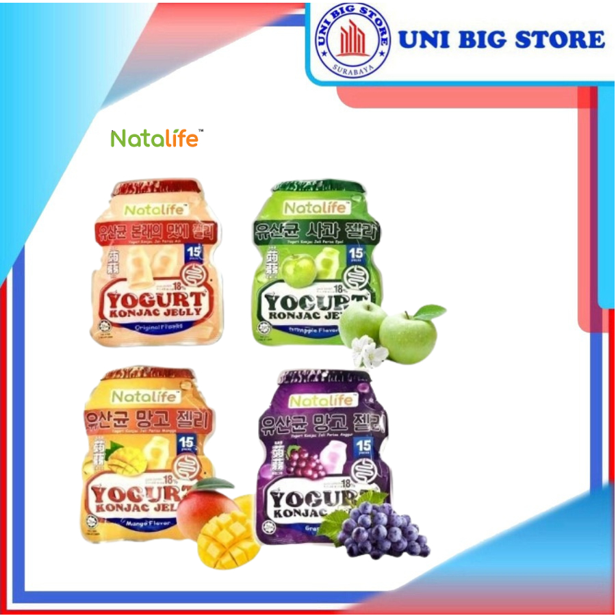 

Natalife Yogurt Konjac Jelly 300 gr Original Mango Apple Grape