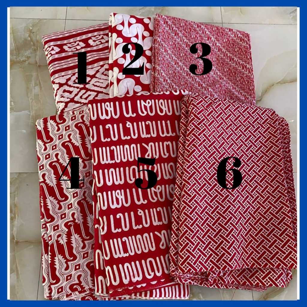 kain batik warna merah putih