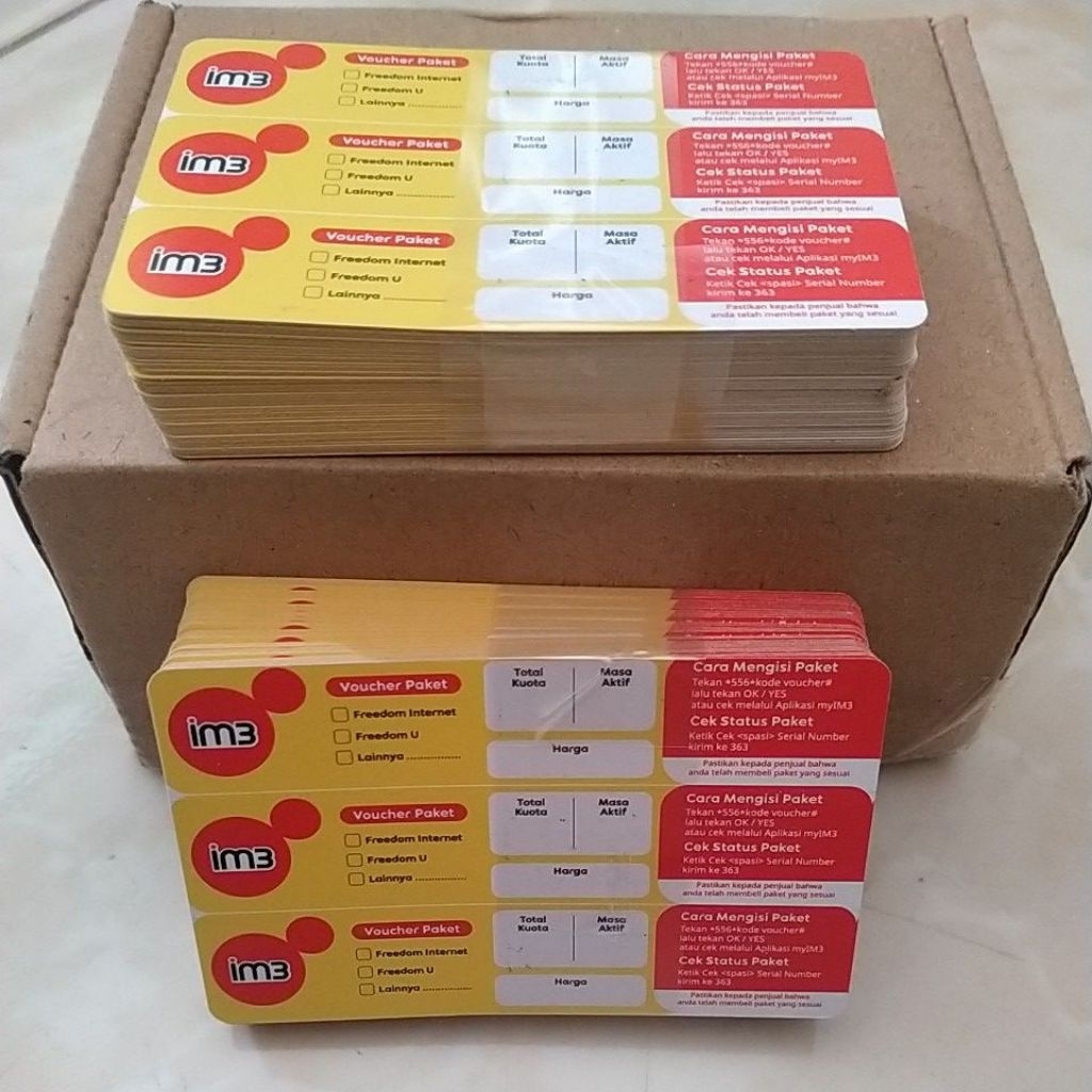 VOUCHER KOSONG INDOSAT 150SN || 50 LEMBAR || 1 IKAT