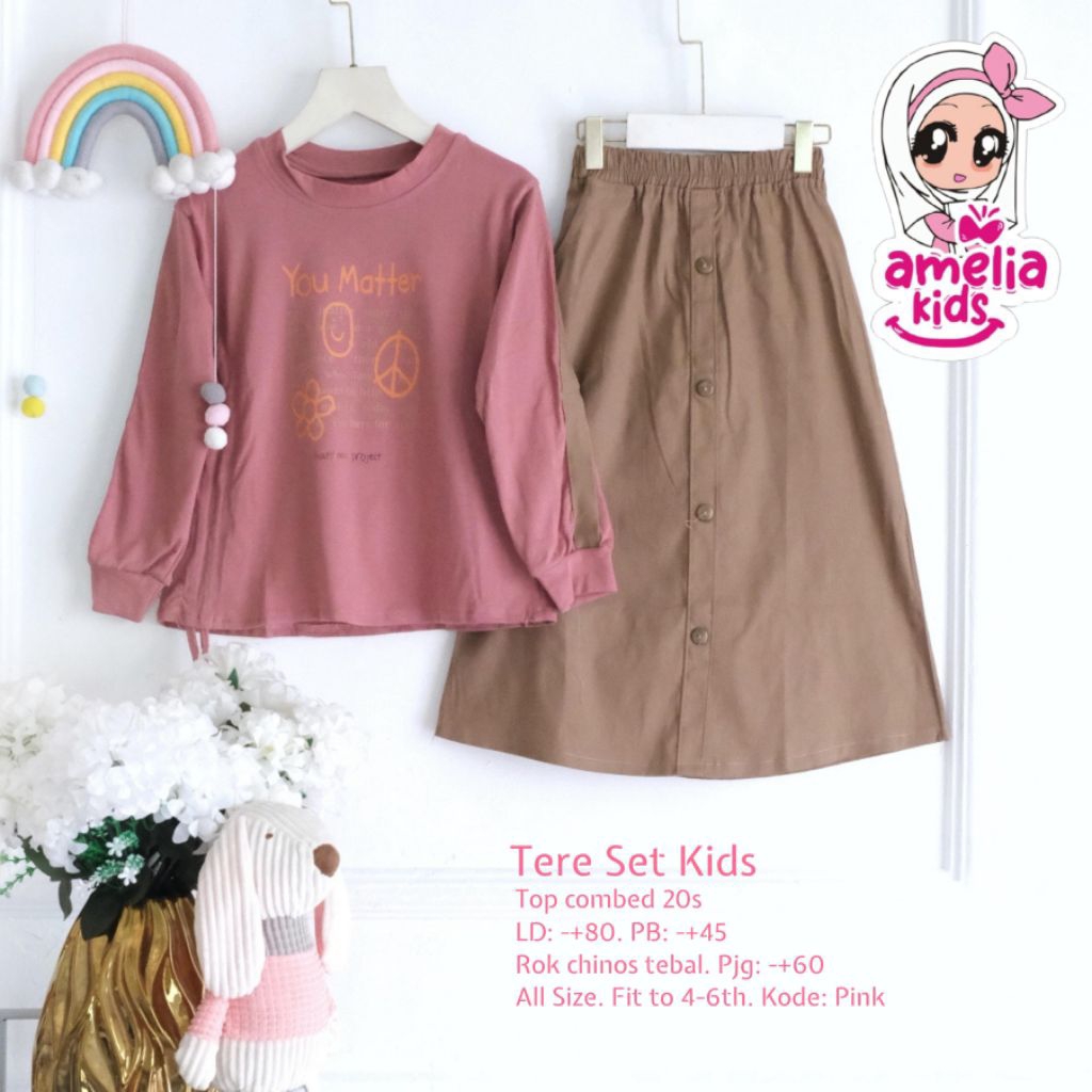 Tere Set Kids Setelan Anak Perempuan Setelan Anak Perempuan Original Ori Amelia Kids