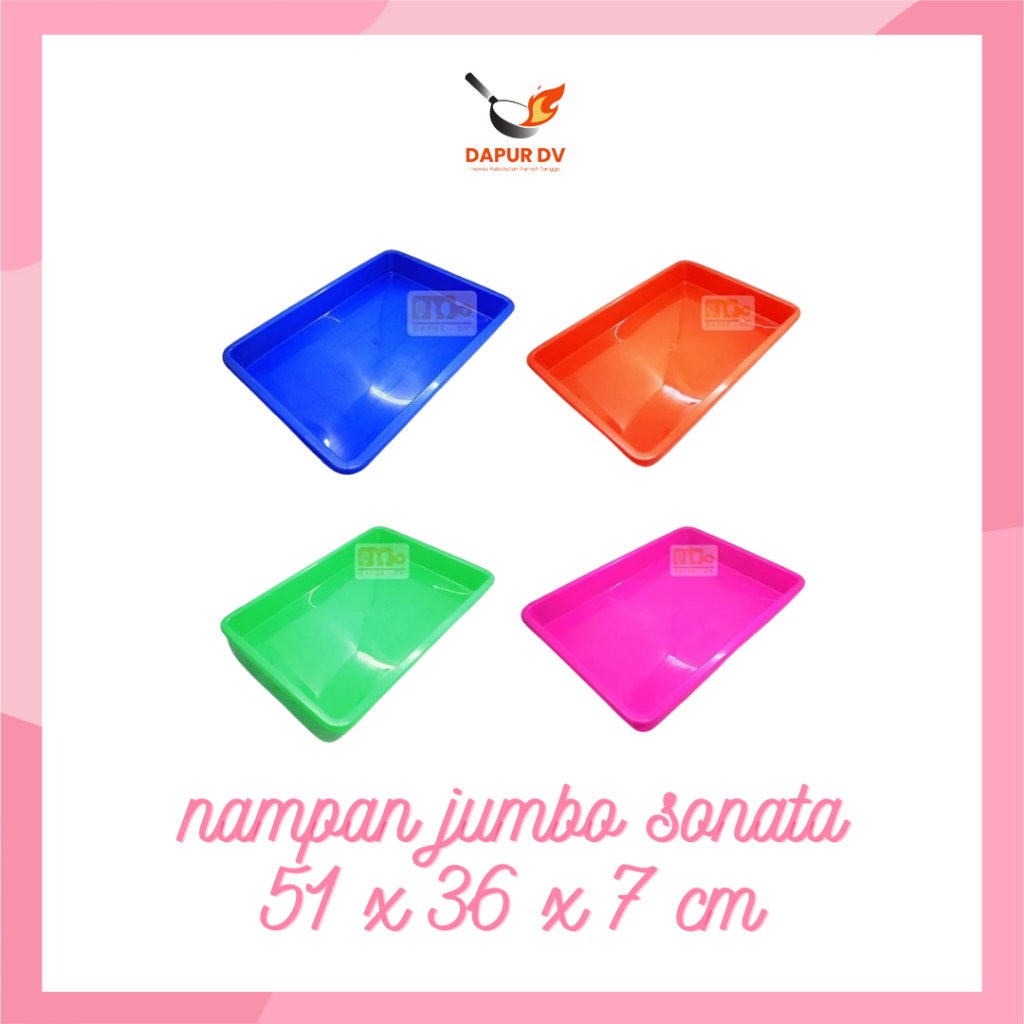 Nampan Plastik Jumbo Sonata 51 x 36 x 7 cm - Random Colour
