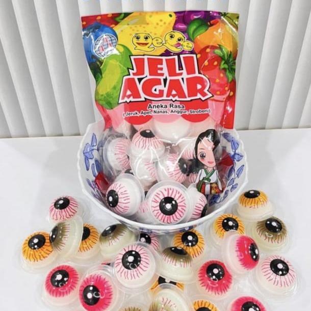 Jelly Jeli Agar Bentuk Bola Mata Aneka Rasa Buah Viral