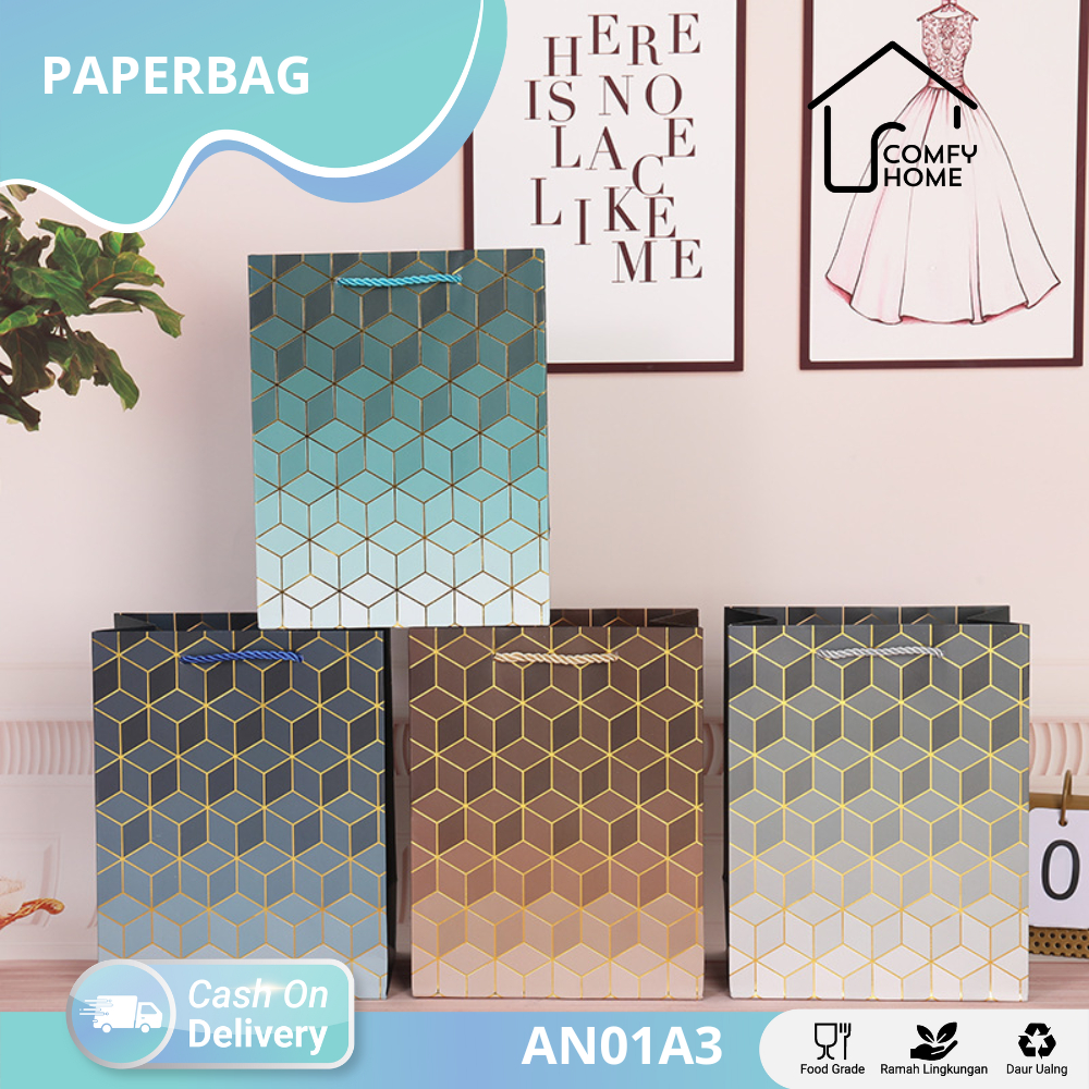

Paperbag / Paper Bag Tebal / Tas Kado / Tas Souvenir / Paperbag Hadiah Ultah / Paperbag Besar / Tas Hampers / Paperbag Hotprint Emboss AN01A3-AN03A3