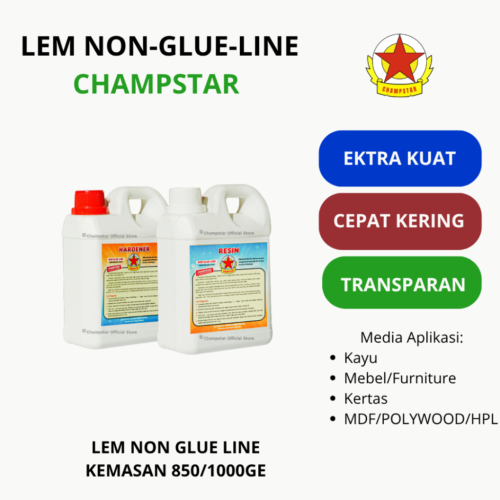 Lem Epoxy Champstar Non Glue Line 1000gram
