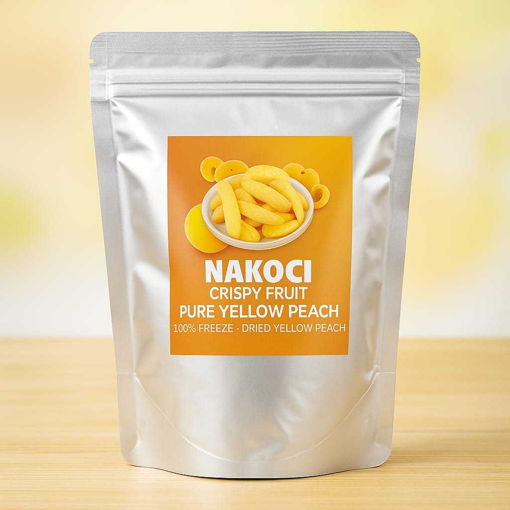 

NAKOCI Freeze Dried Fruit Peach Slice/ Buah Persik Kering Iris / Yellow Peach Dried Premium 30gr 50gr
