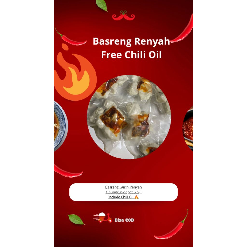 

Basreng Chili Oil/Basreng mentah free chili oil/ Camilan Murah/Snack/Jajanan/Makanan Ringan/Basreng Siap Goreng