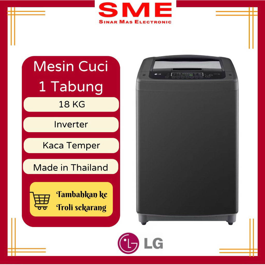 Mesin Cuci 1 Tabung Buka Atas 18 KG INVERTER