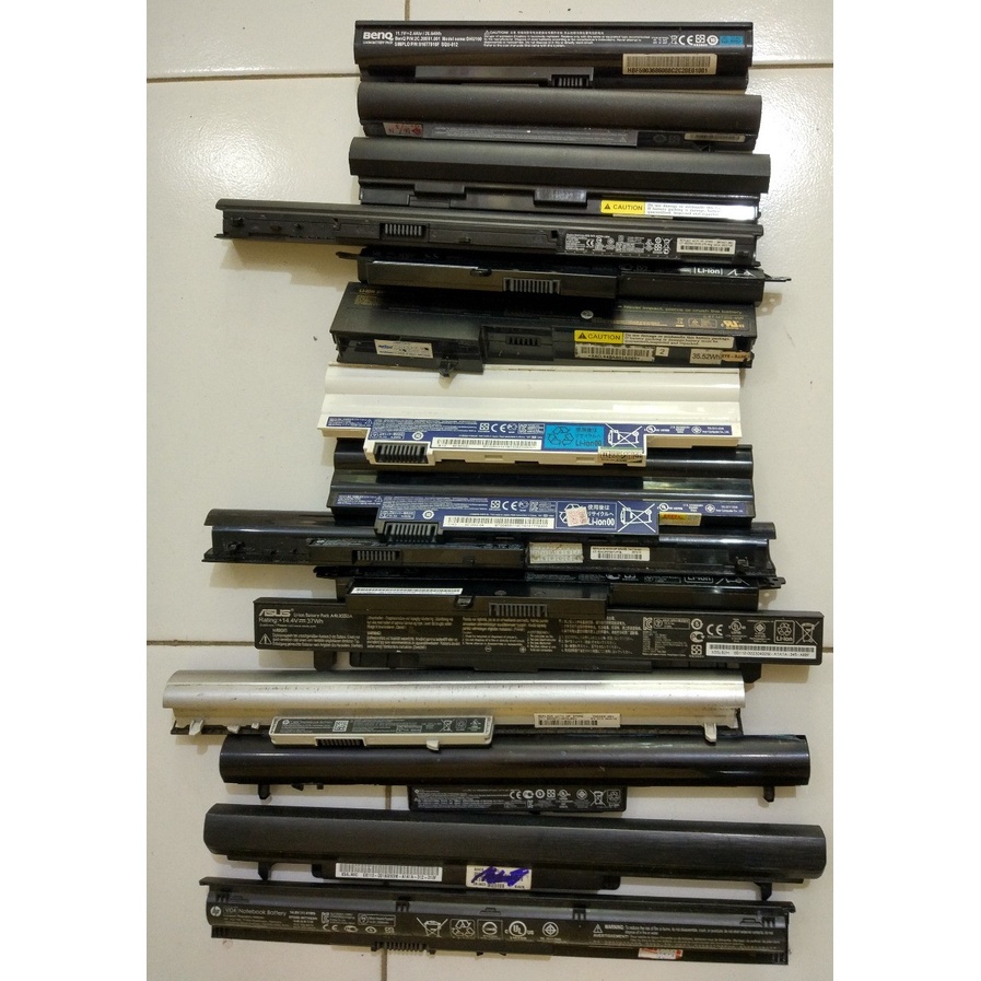 Baterai Laptop 4 Cell Batangan Second Bekas Rusak Drop untuk Refill