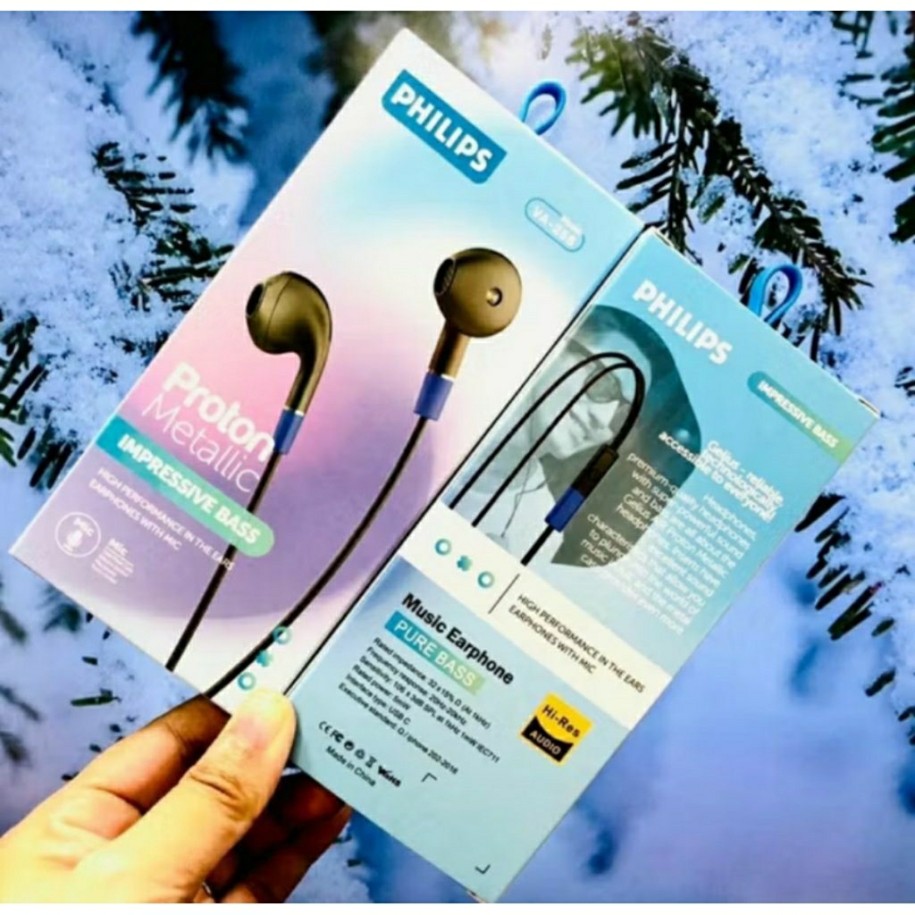 SALE  HANDSFREE PHILIPS PRONTON METALIC VA258 MUSIC EARPHONE VA-258