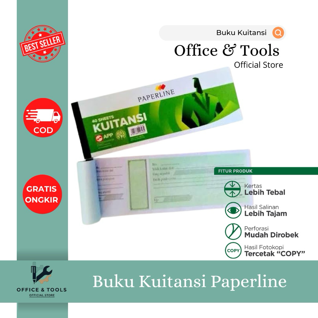 

Buku Kwitansi Paperline 40 Lembar Kwitansi Pembayaran Tanda Terima Office & Tools